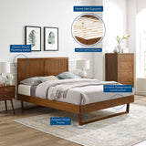 Wood Platform Bed with Angular Frame