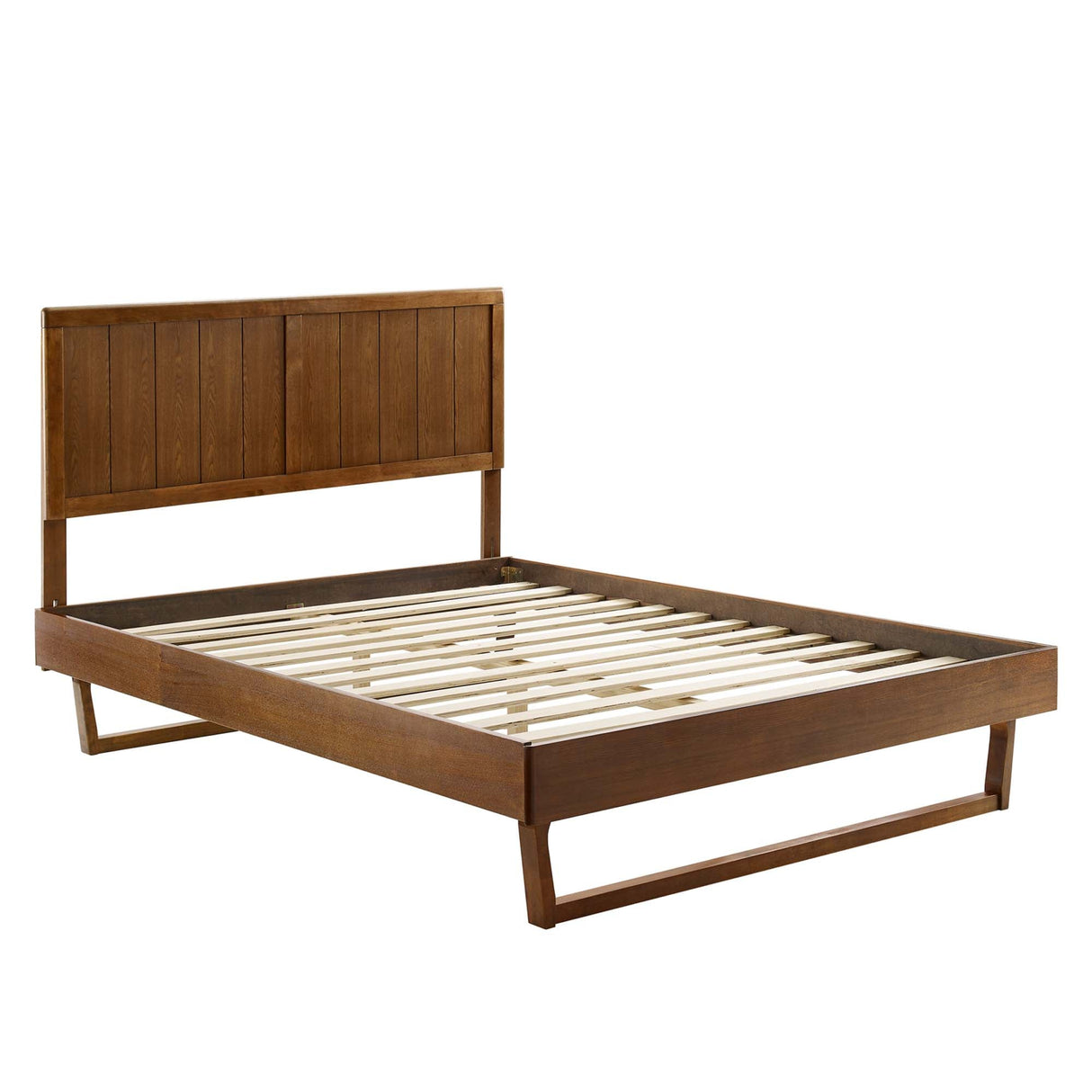 Wood Platform Bed with Angular Frame