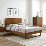 Wood Platform Bed with Angular Frame