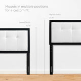 Tufted Wood Platform Bed with Splayed Legs