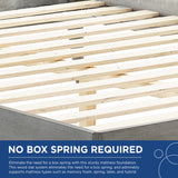 Cane and Wood Platform Bed with Splayed Legs