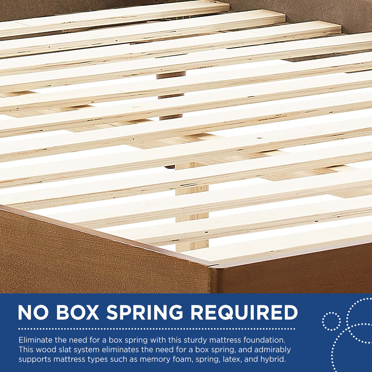 Cane and Wood Platform Bed with Splayed Legs