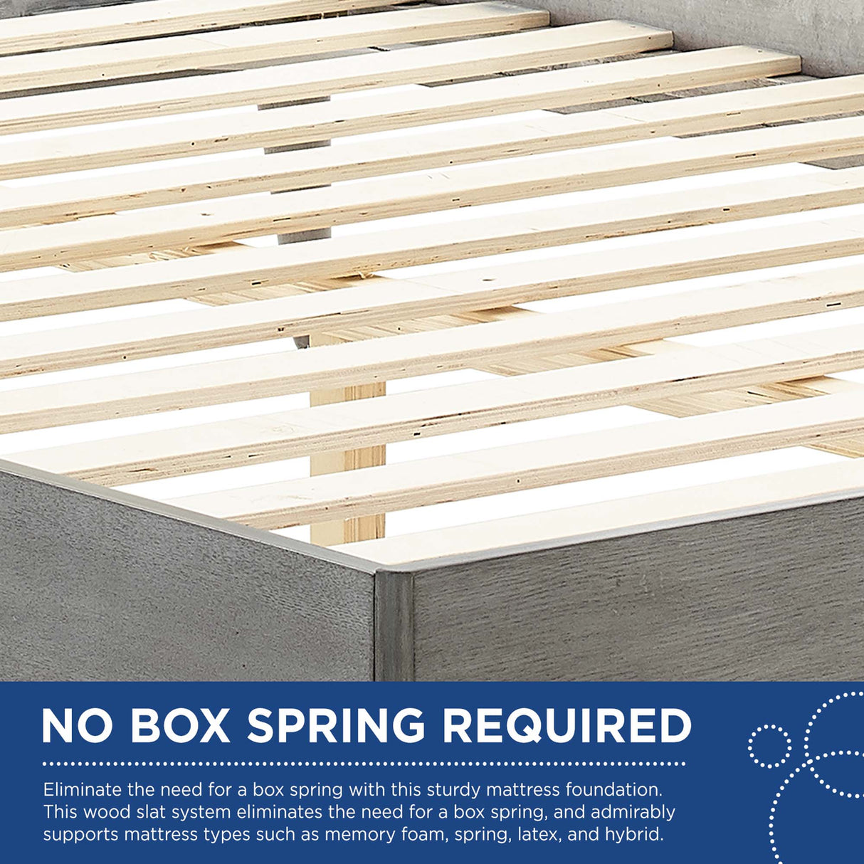 Cane and Wood Platform Bed with Splayed Legs