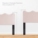 Wave-Inspired Scalloped Performance Velvet Platform Bed