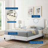 Wave-Inspired Scalloped Performance Velvet Platform Bed