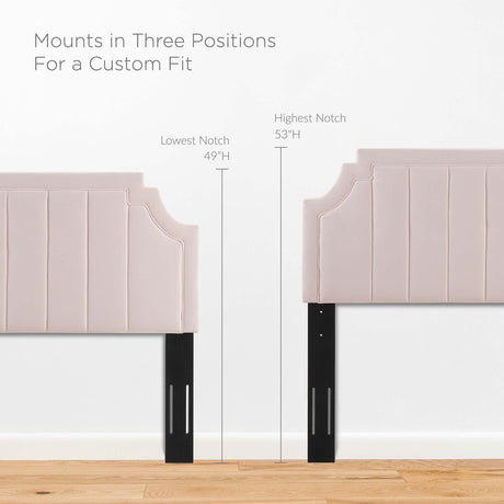 Vertical Tufted Performance Velvet Platform Bed