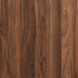 57" Walnut Geometric Front 6-Drawer Bedroom Dresser