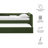 Channel Tufted Performance Velvet Twin Daybed with Trundle