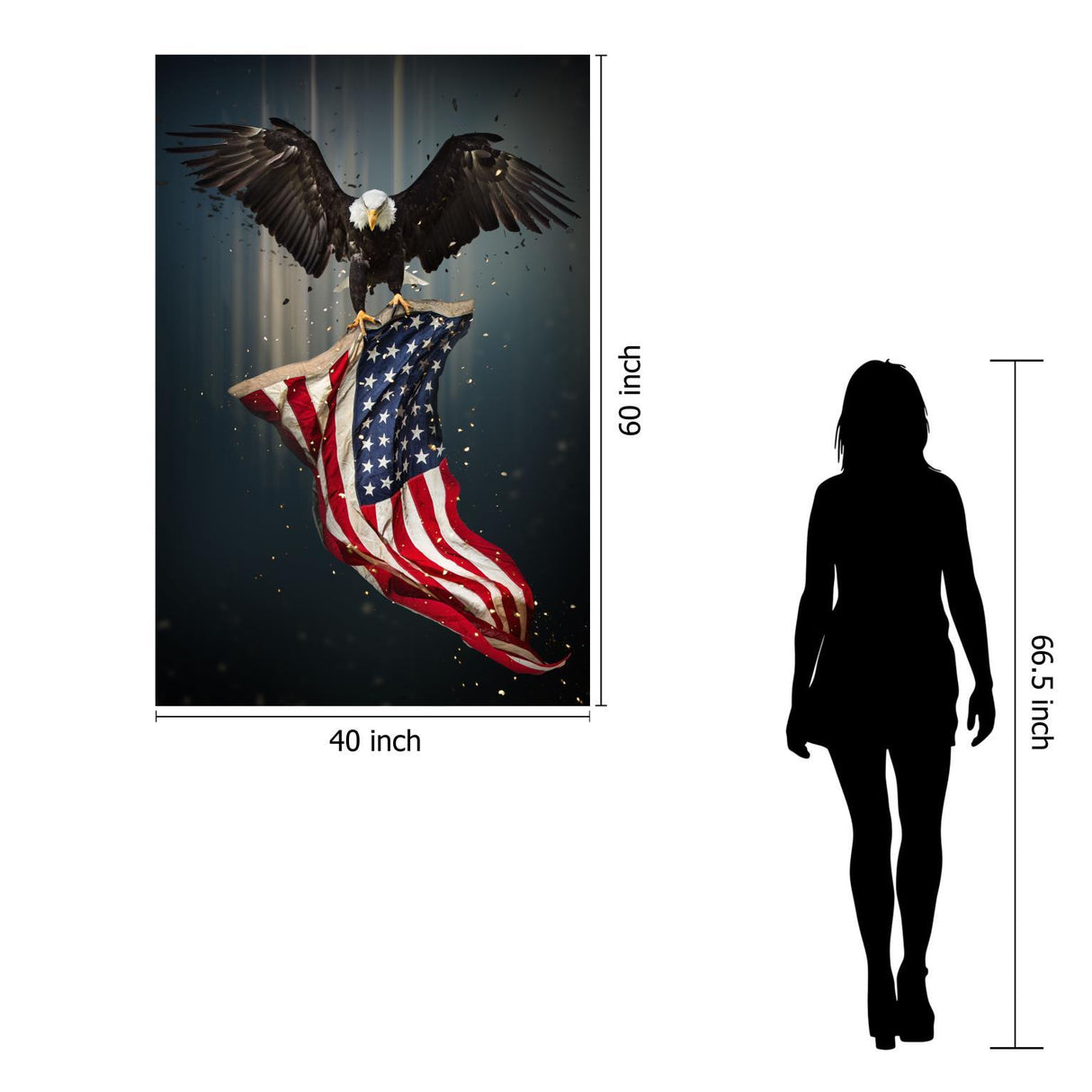 Eagle Flag Tempered Glass with Foil