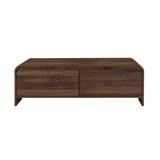 Mara Walnut 47-Inch Minimalist Storage Cocktail Table
