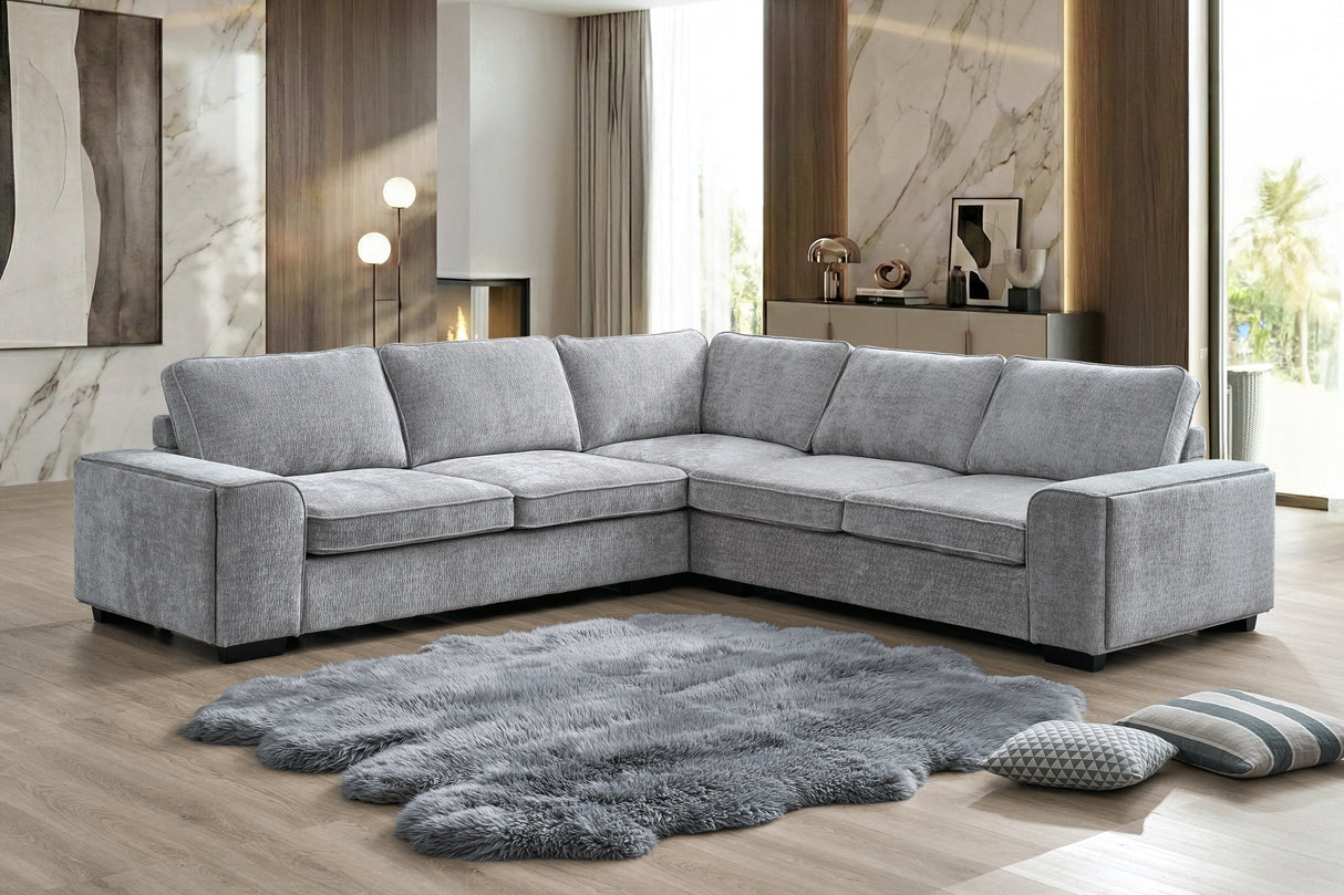 Dayne 3-Piece Sleeper Sectional with Built-In Power & Storage - Gray