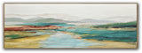 A Colorful Horizon Hand-painted Canvas in Frame