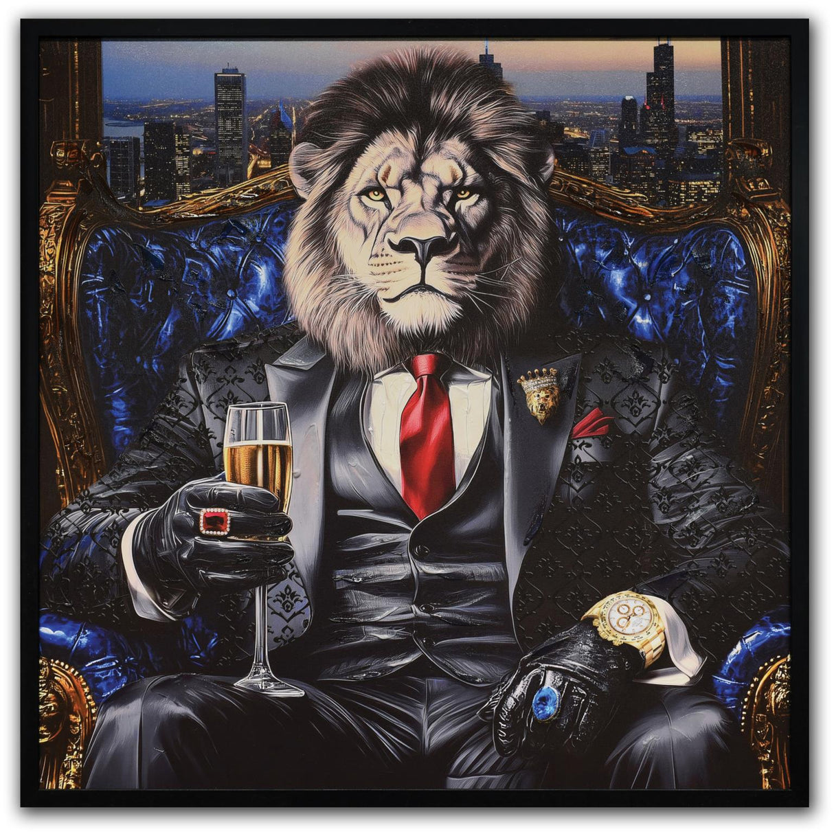 Strictly Business Hand-painted Canvas in Frame