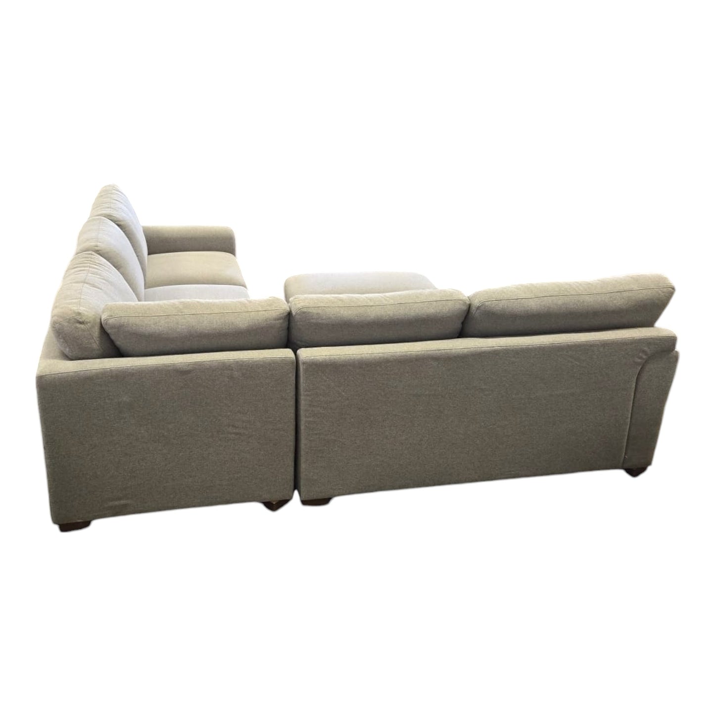 Thomasville Langdon Fabric Sectional with Chaise and Storage Ottoman