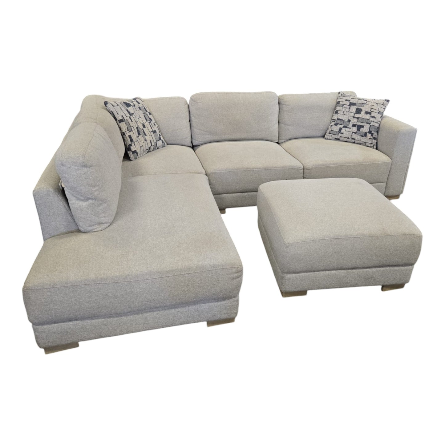 Drayden Fabric Sectional with Ottoman