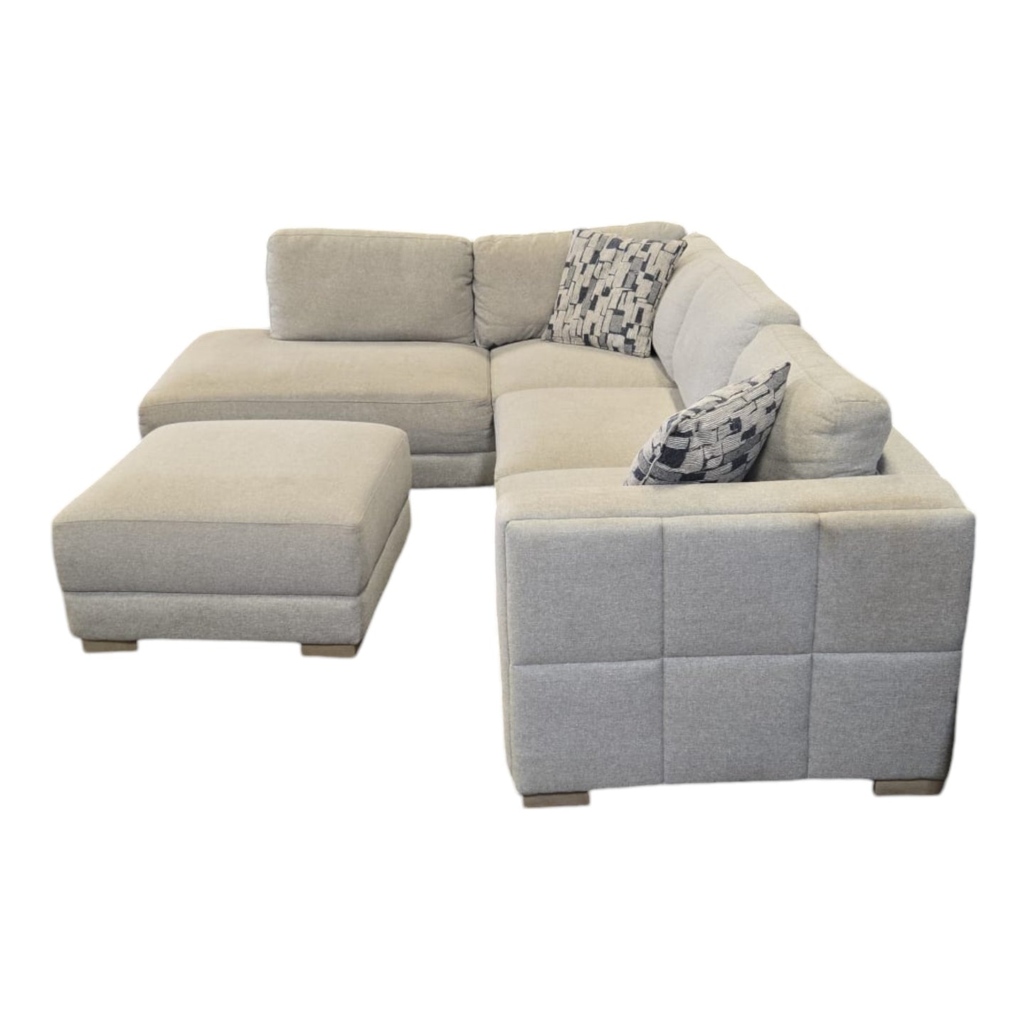 Drayden Fabric Sectional with Ottoman