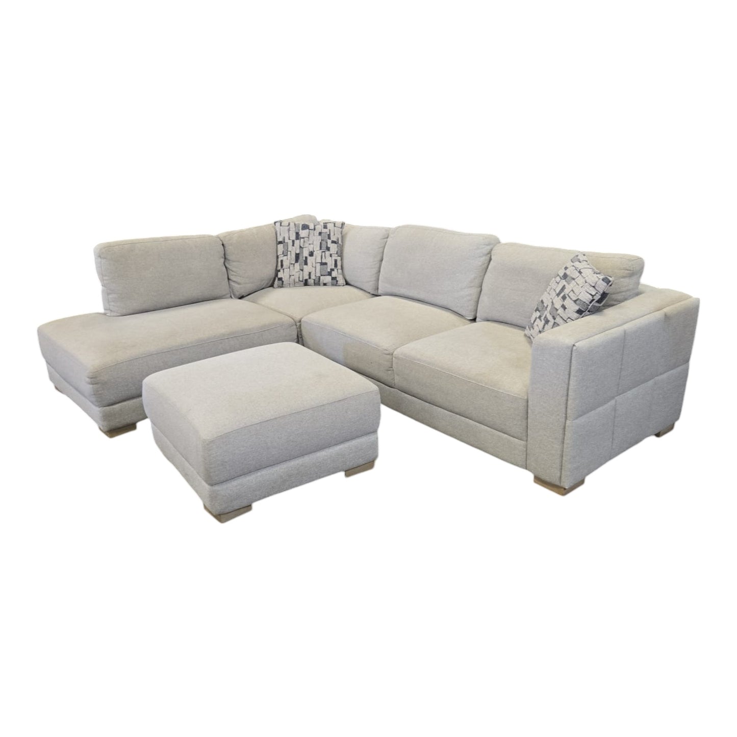 Drayden Fabric Sectional with Ottoman