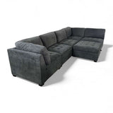 Thomasville Tisdale Modular Sectional 6-piece Dark Gray with Storage Ottoman