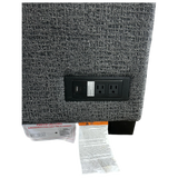 Coddle Aria Fabric Sleeper Sofa with Reversible Chaise and Storage, Gray