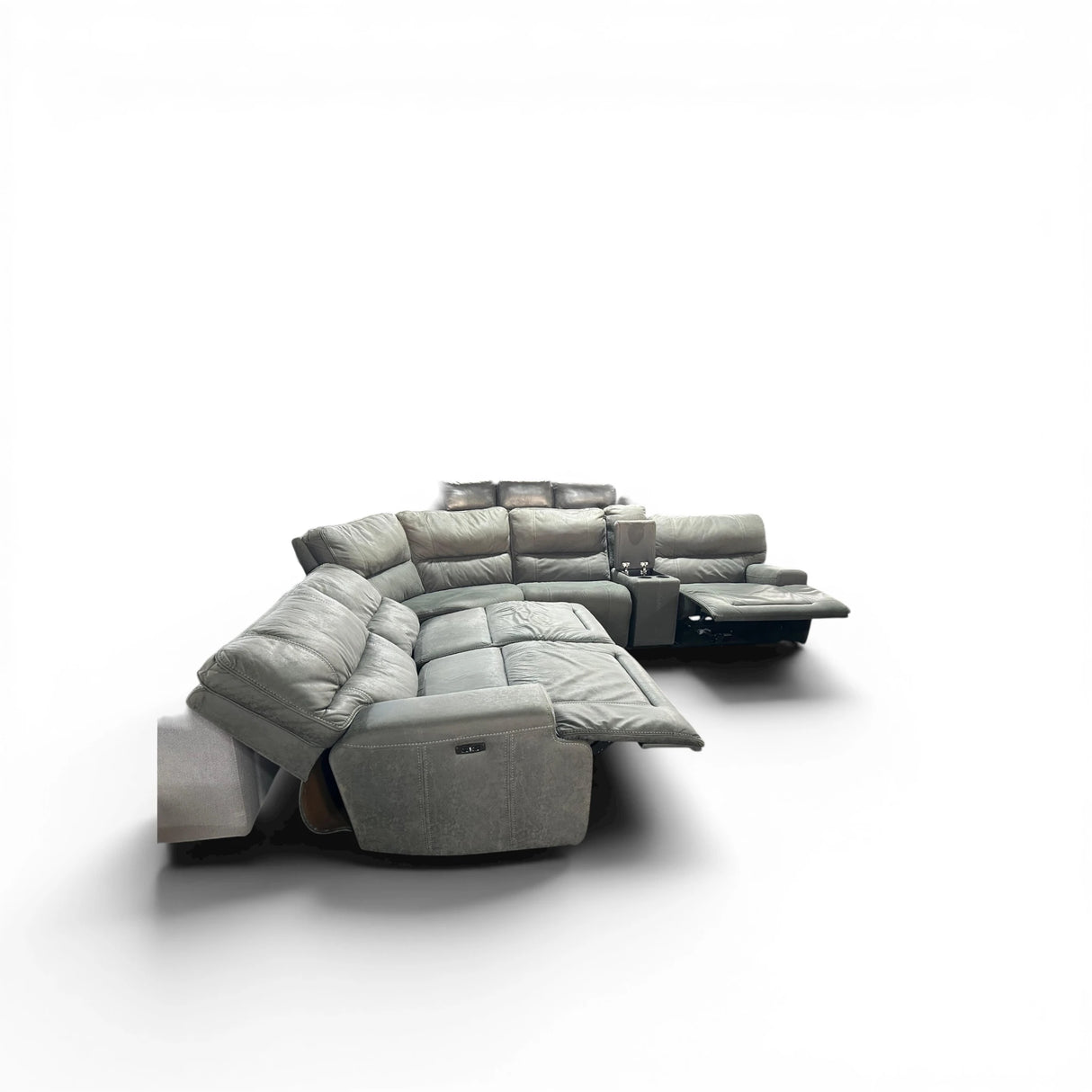 Zakary 6-piece Fabric Power Reclining Sectional with Power Headrests – Gilman Creek Furniture