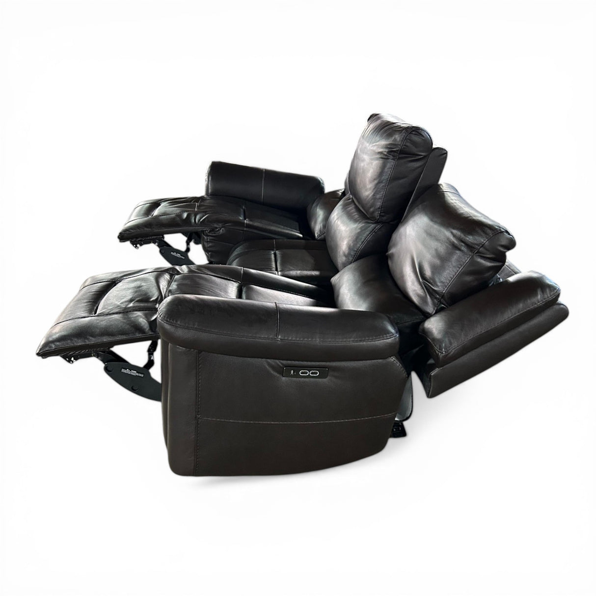 Alba Leather Power Reclining Sofa with Power Headrests