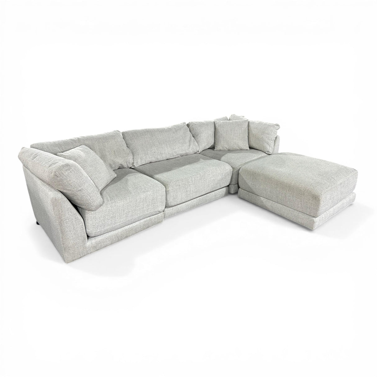 Aiden & Ivy Furniture Dayna 4-Piece Fabric Modular Sectional