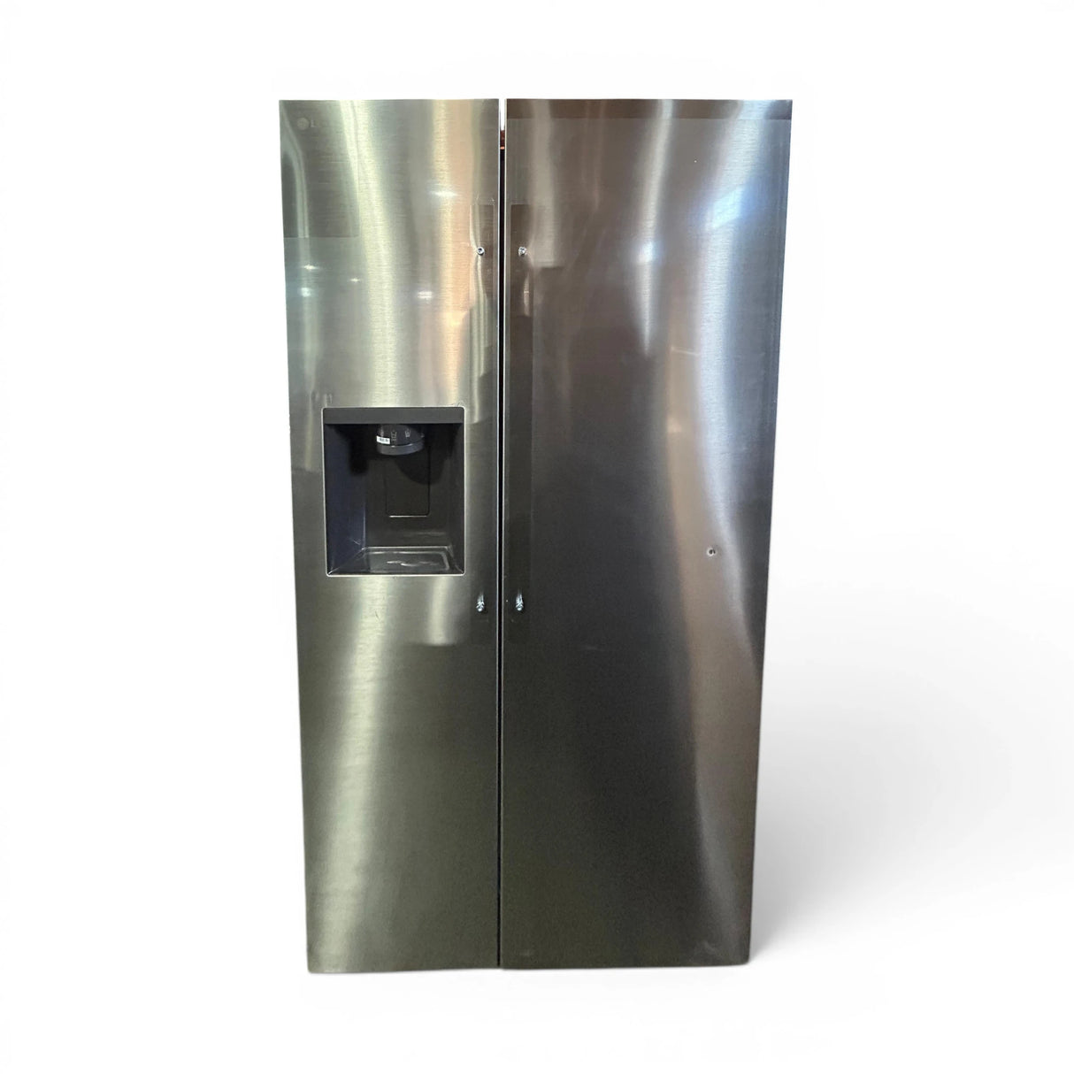 LG 27 cu. ft. Side-by-Side Standard Depth Slim In Door Ice and Water Dispenser in PrintProof Stainless Steel