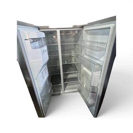 LG 27 cu. ft. Side-by-Side Standard Depth Slim In Door Ice and Water Dispenser in PrintProof Stainless Steel