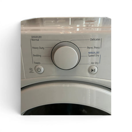 LG 7.4 Cu. Ft. Vented Stackable Electric Dryer in White with Sensor Dry