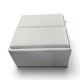 Henredon Sona Fabric Storage Ottoman with Reversible Wood Tray Tops