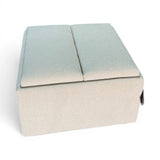 Henredon Sona Fabric Storage Ottoman with Reversible Wood Tray Tops