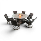 SunVilla Sarasota 7-piece Fire Outdoor Patio Dining Set