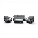 Henredon Trego 5-piece Fire Outdoor Patio Seating Set