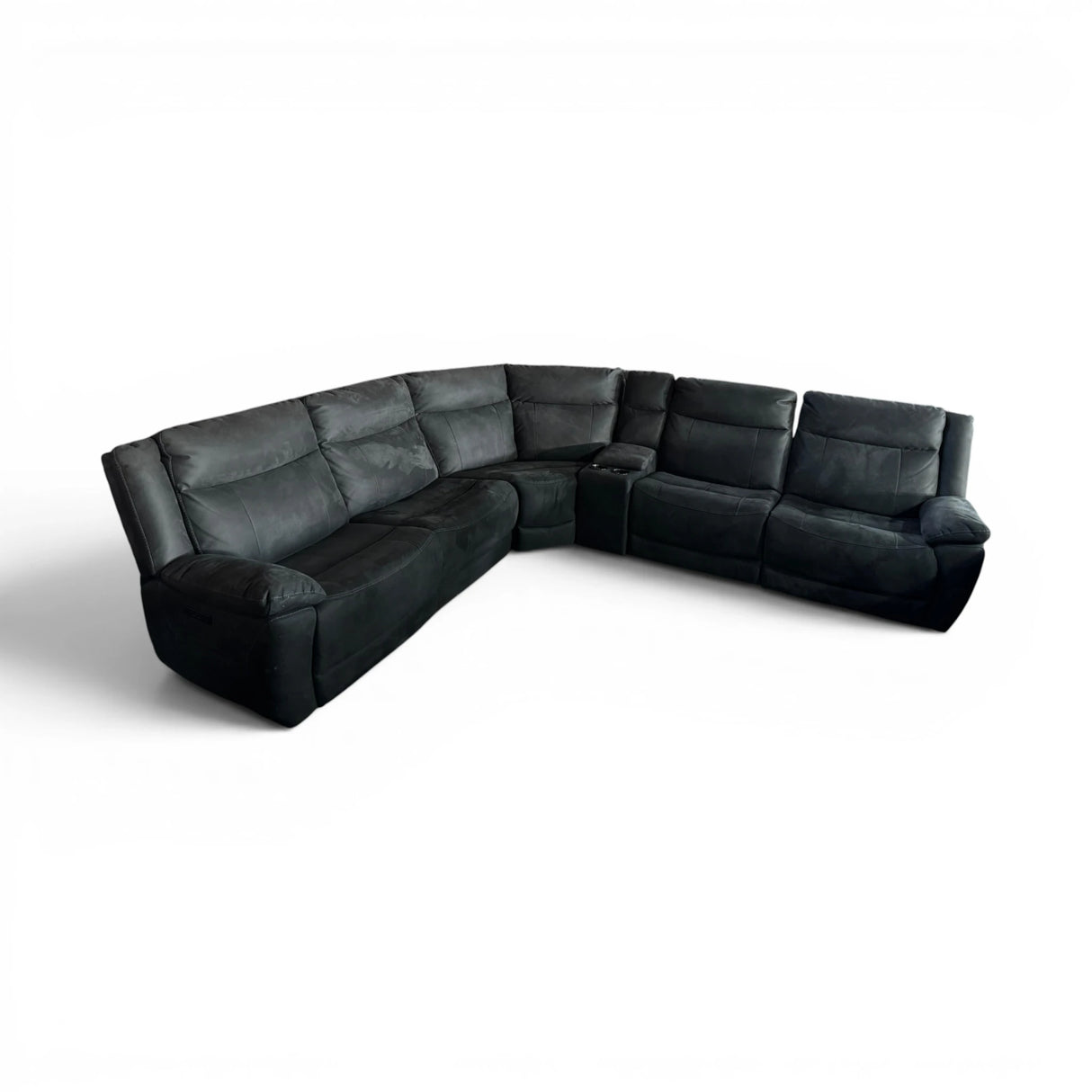 Zakary 6-Piece Fabric Power Reclining Sectional With Power Headrests