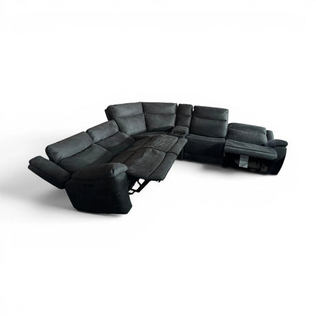 Zakary 6-Piece Fabric Power Reclining Sectional With Power Headrests