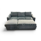 Coddle Aria Fabric Sleeper Sofa with Reversible Chaise and Storage, Gray