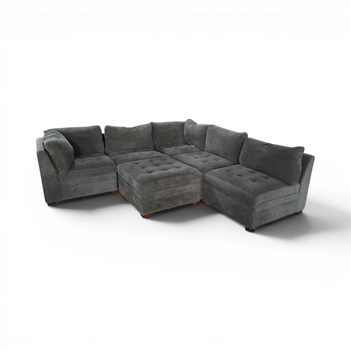 Thomasville Tisdale Fabric Sectional with Storage Ottoman