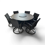 SunVilla Sarasota 7-piece Fire Outdoor Patio Dining Set