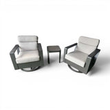 SunVilla Alden 3-Piece Outdoor Patio Seating Set with Swivel Glider Chairs