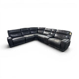 Lauretta 6-piece Leather Power Reclining Sectional with Power Headrests by Gilman Creek Furniture