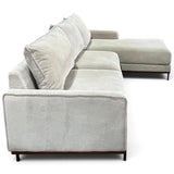Myla 2-Piece Fabric Sectional Sofa with Right-Facing Chaise, Taupe