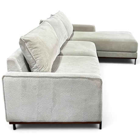 Myla 2-Piece Fabric Sectional Sofa with Right-Facing Chaise, Taupe