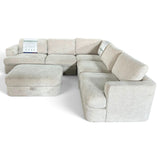 Henredon Corvin 6-Piece Modular Fabric Sectional with Storage Ottoman