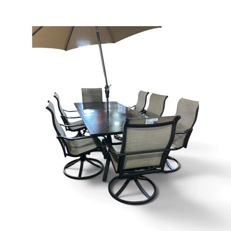 SunVilla Whitehall 8-piece Outdoor Patio Sling Dining Set