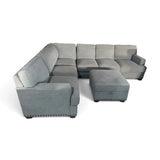 Thomasville Emilee Fabric Sectional with Storage Ottoman