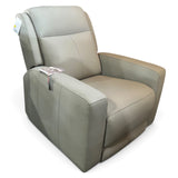 Wren Zero Gravity Power Leather Recliner with Power Headrest, Gray