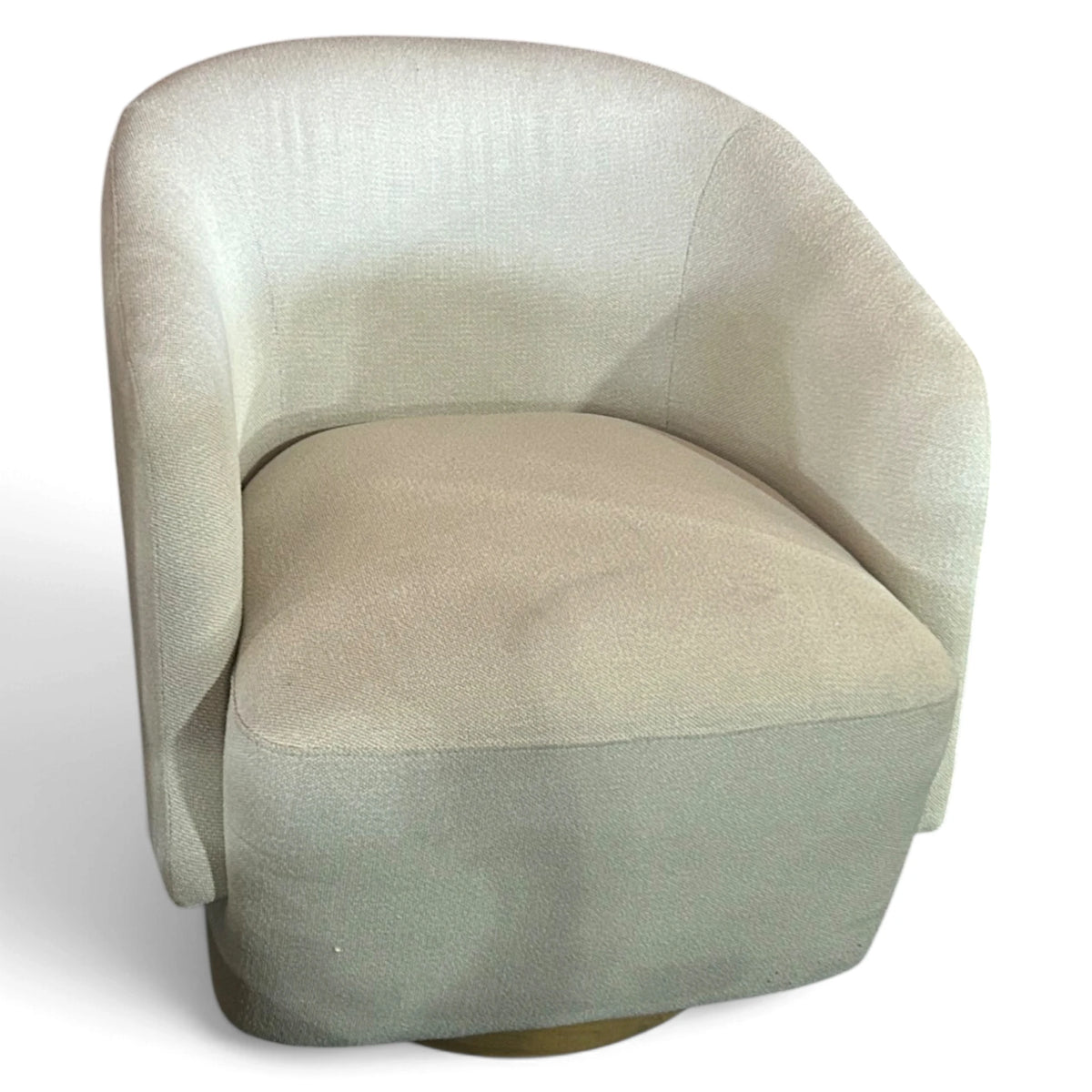 Henredon Murphy Swivel Boucle Chair, Cream