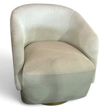 Henredon Murphy Swivel Boucle Chair, Cream