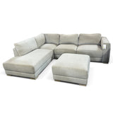 Drayden Fabric Sectional with Ottoman