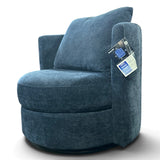 Thomasville Davos Swivel Chairs, 2-pack, Dark Blue